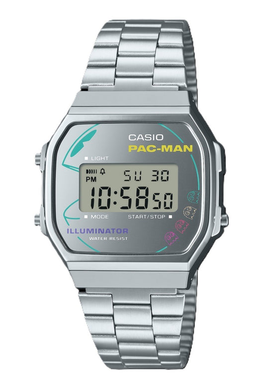 Casio Vintage Digital PAC-MAN Collaboration Quartz A168WEPC-7A Unisex Watch