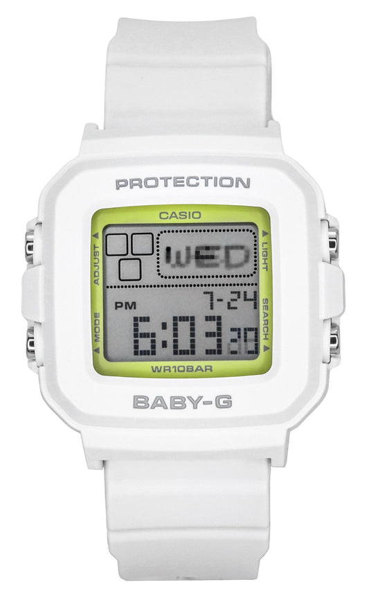 Casio Baby-G Plus Digital 30th Anniversary White Resin Strap Quartz BGD-10K-7 100M Women's Watch With Special Holder