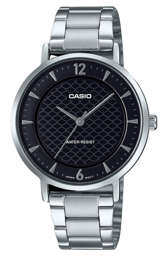 Casio Standard Analog Stainless Steel Black Dial Quartz LTP-VT04D-1A Women's Watch