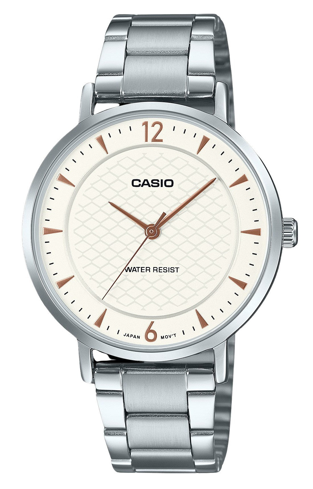 Casio Standard Analog Stainless Steel Cream Dial Quartz LTP-VT04D-7A Women's Watch